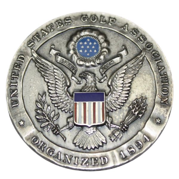 Frank Stranahans 1950 U.S.G.A. Amateur Golf Championship Sterling Runner-Up Medal 