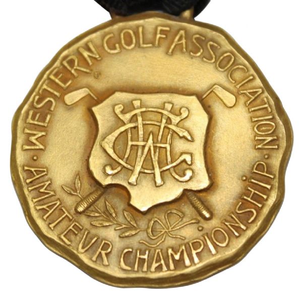 Frank Stranahans Medal As 1946 Western Golf Amateur Champion-14k Gold Award