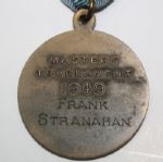 F. Stranahan's 1949 Masters Contestants Gift/Souvenir-Bronze Medal W/Ribbon-Rare!