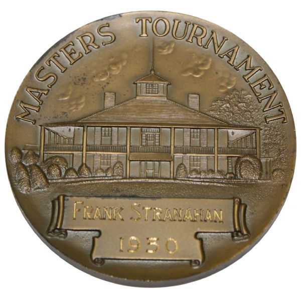 Frank Stranahans 1950 Masters Bronze Contestants Gift/Souvenir Medallion