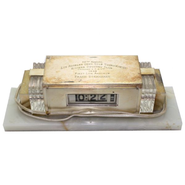 1948 Los Angeles Open-Frank Stranahans Low Amateur Award Lawson Clock-Hogan Win
