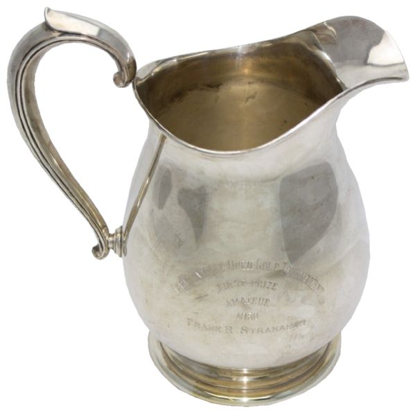 Frank Stranahans 1950 Jacksonville Open First Amateur Sterling Silver Pitcher