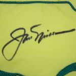 2011 Masters Embroidered Flag Signed by Jack Nicklaus JSA COA