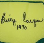 2011 Masters Embroidered Flag Signed by Billy Casper with 1970 Notation JSA COA