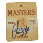 1988 Masters Badge Signed by Sandy Lyle JSA COA