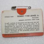 1971 Masters Badge Signed by Charles Coody JSA COA