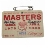 1970 Masters Badge Signed by Billy Casper JSA COA