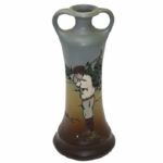 Weller Pottery Vase - Dickens Ware Male Golfer Rare !