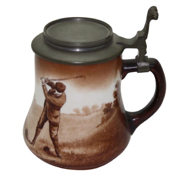 Ohara Dial Co. Stein with 1890s Mens Golfer  Image