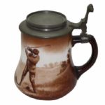 Ohara Dial Co. Stein with 1890s Mens Golfer  Image