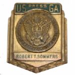 USGA Committee Press Badge Issued to Robert T. Sommers