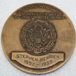 Grateful Appreciation Bronze Paper Weight Given to Stephen Berrien - 1957-1959