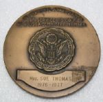 Grateful Appreciation Bronze Paper Weight Given to Mrs. Sue Thomas - 1976-1977