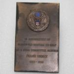 Grateful Appreciation Bronze Paper Weight Given to Frank Emmet - 1950-1968