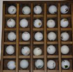 100 Assorted Logo Golf Balls with Golf Ball Display Case