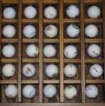 100 Assorted Logo Golf Balls with Golf Ball Display Case