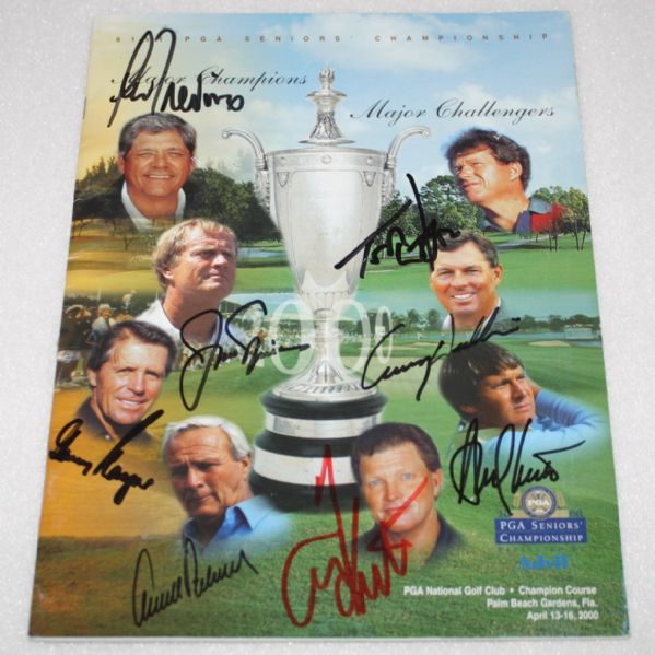 Multi-Signed PGA Seniors Championship Program - 8 HOFs - JSA COA X74635
