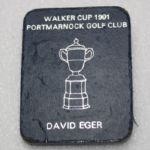 1991 Walker Cup David Eger Contestant Pin - Portmarnock Golf Club
