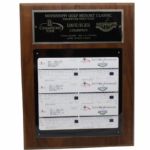 2010 Mississippi Golf Resort Classic David Eger Framed Winning Scorecards