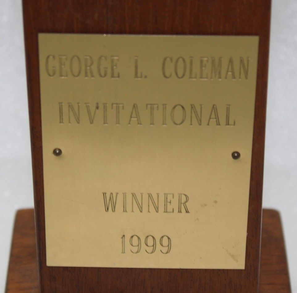 Lot Detail 1999 Coleman Invitational Winner's Carved Trophy