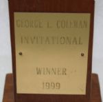 1999 George Coleman Invitational Winner's Carved Trophy-Seminole G.C.- D Eger Win