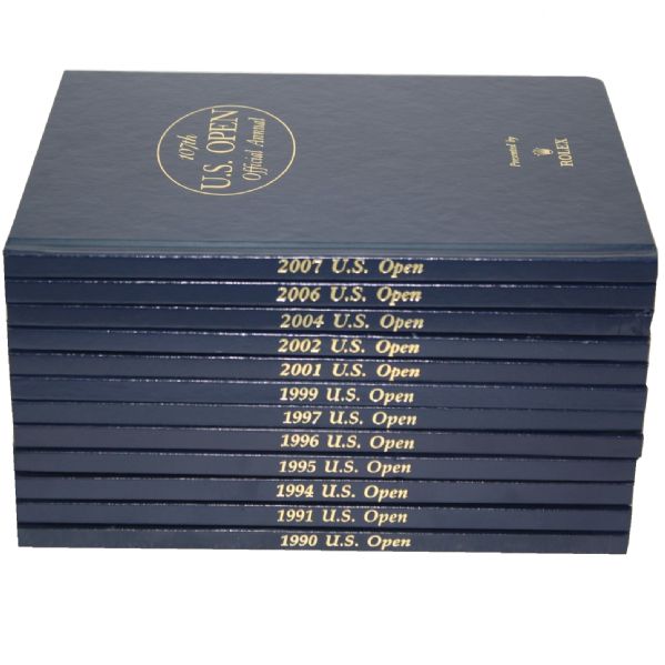 Lot of 12 Rolex US Open Annuals 1990-2007