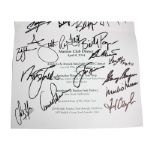 2014 Autographed Masters Champs Dinner Program -(29) Champs Incl. B. Watson - JSA COA