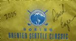 2005 Boeing Greater Seattle Classic Champions   Flag Signed by David Eger with 3 Personal Balls JSA COA