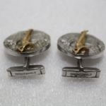 Unique Sterling and Gold Golf Cufflinks