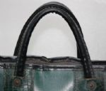 Charley Penna Block Letter Green/White Shag Bag