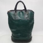 Charley Penna Block Letter Green/White Shag Bag