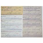 Lot of Ten Sam Snead Signed Checks-All dated from 1953 His HOF Induction-JSA COA