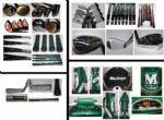 Charley Penna Combination Lot: Charley Penna Putter, Wingback Irons, Golf Bag, and Woods Set