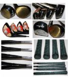 Charley Penna Combination Lot: Charley Penna Putter, Wingback Irons, Golf Bag, and Woods Set