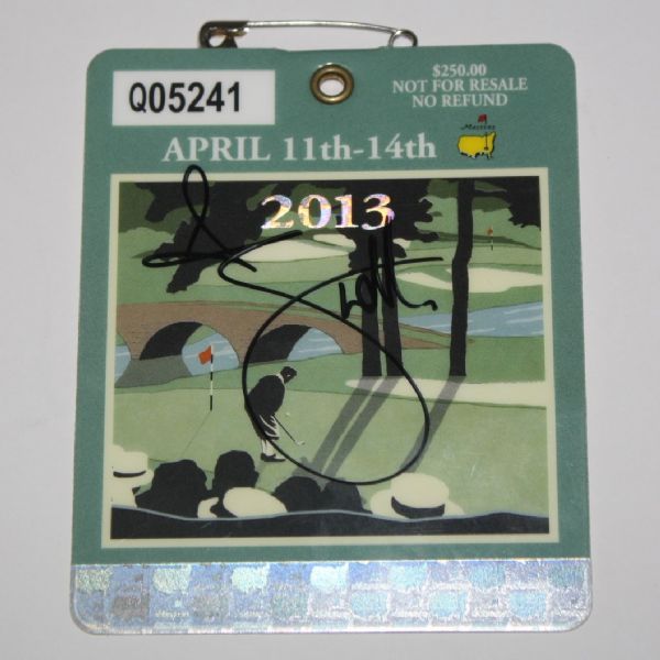 2013 Adam Signed Masters Badge JSA COA