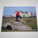 Jack Nicklaus Signed 8x10 Photo - British Open Bridge JSA COA