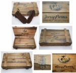 Toney Penna Combination Lot: Oak Knock Block, Wooden Ball Box, Experimental Club, and Club Refinishers