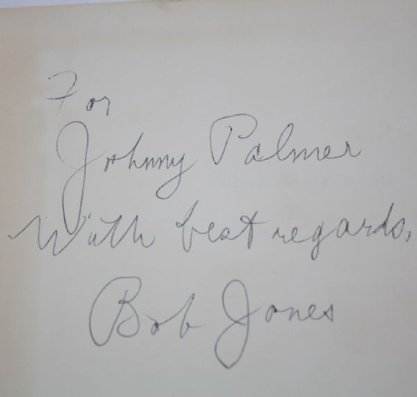 Bobby Jones Signed Golf Is My Game Book to Fellow Golfer Johnny Palmer JSA COA