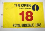 Tom Watson Signed 1983 Royal Birkdale Replica Flag JSA COA