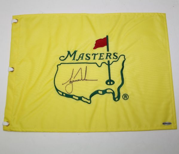 Tiger Woods Signed Undated Masters Flag UDA SH035201
