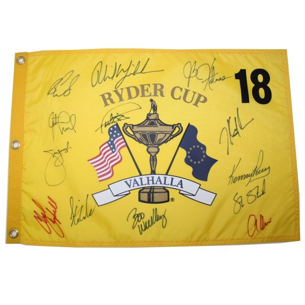 2008 Team USA signed Ryder Cup at Valhalla Flag - Winning Team Usa !JSA COA