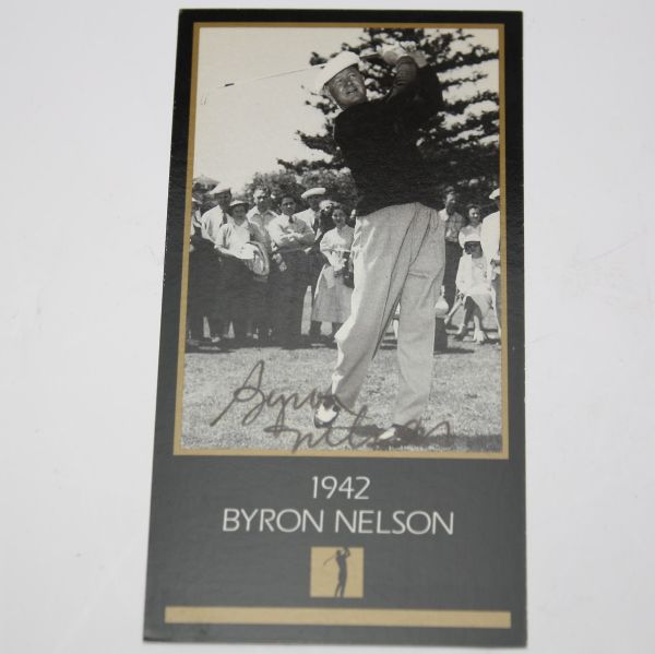 Byron Nelson Signed GSV Golf Card JSA COA