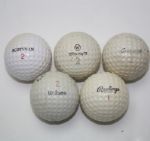 Lot of 5 Specialty Balls and Lot of 60 Logo Balls