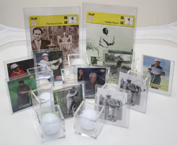Miscellaneous Golf Cards Accompanying Golf Balls Lot, includes additional Lot of Cards