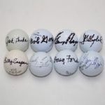 Lot of Eight Signed Masters Champions Golf Balls JSA COA