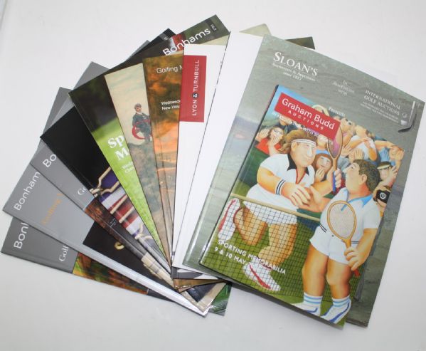 Lot of 11 Golf Auction Catalogs