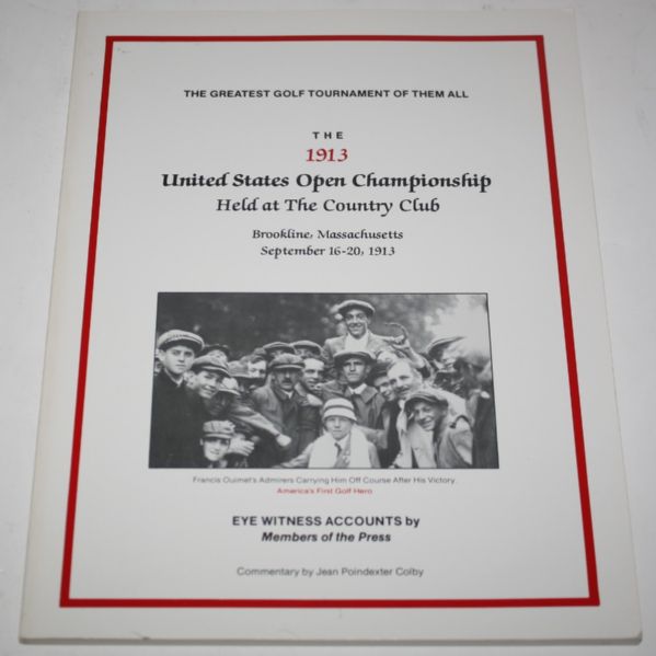 1913 US Open Championship Book Signed by Author Jean Poindexter Colby JSA COA