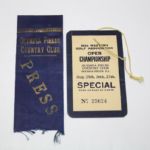 1933 Western Golf Association Press Pass and Grounds Pass