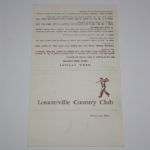 Lionel Herbert Signed Losantiville Country Club Scorecard JSA COA