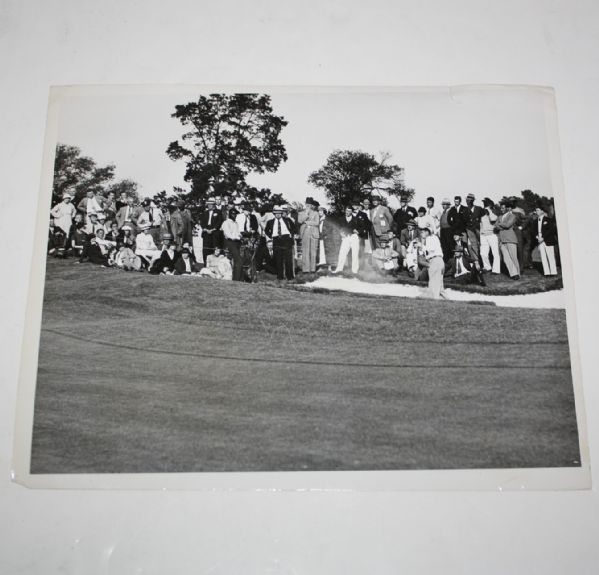 1935 Wire Photo - Picard Hitting Out of Sand During Masters